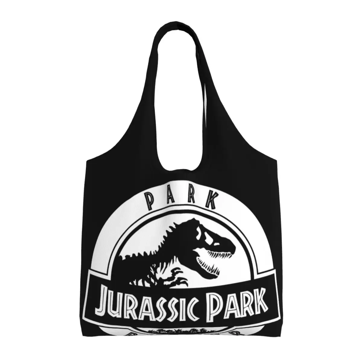 Jurassic World Park Ranger Canvas Shopping Bag Women Durable Capacity Grocery Dinosaur Hiking World Movie Shopper Tote Bags