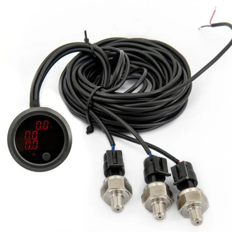 Modified 232psi automotive aluminum shell 2/3/5 digital shock gauge 1/8npt sensor