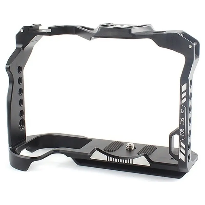 B49C Built In Magnetic Wrench Camera Cage For Canon EOS R7 Gimbal Tripod Compatible Vlogging Filmmaking, 1PC Precise Cutouts
