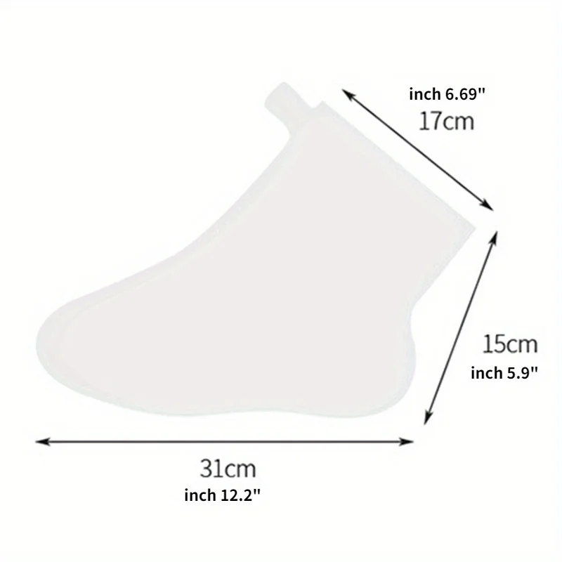 طقم قناع قدم للاستعمال مرة واحدة مكون من 100 قطعة - غلاف بلاستيكي سميك مرطب ومقاوم للماء وشفاف للعناية بالقدم المنزلية