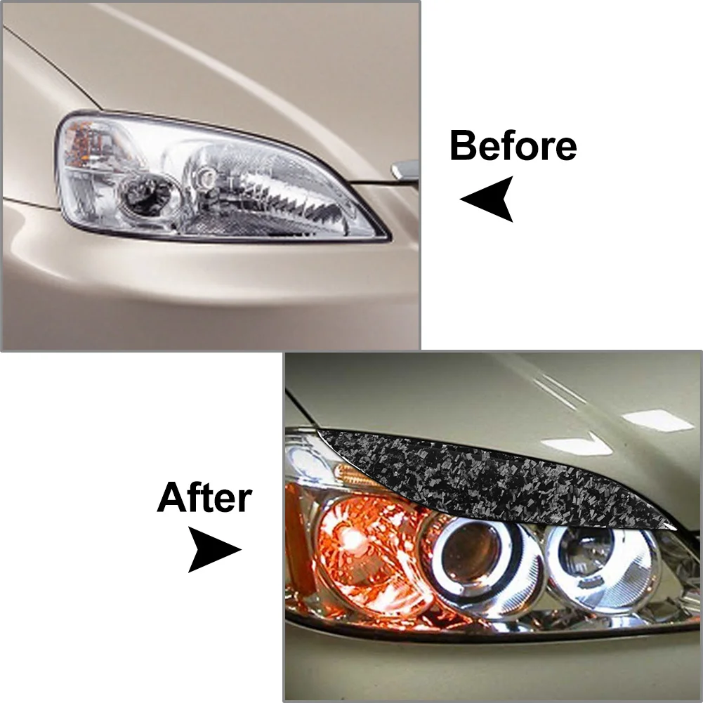 Car Headlight Head Light Lamp Eyebrow Eyelid Cover Decoration Accessories For Honda Civic 2001 2002 2003