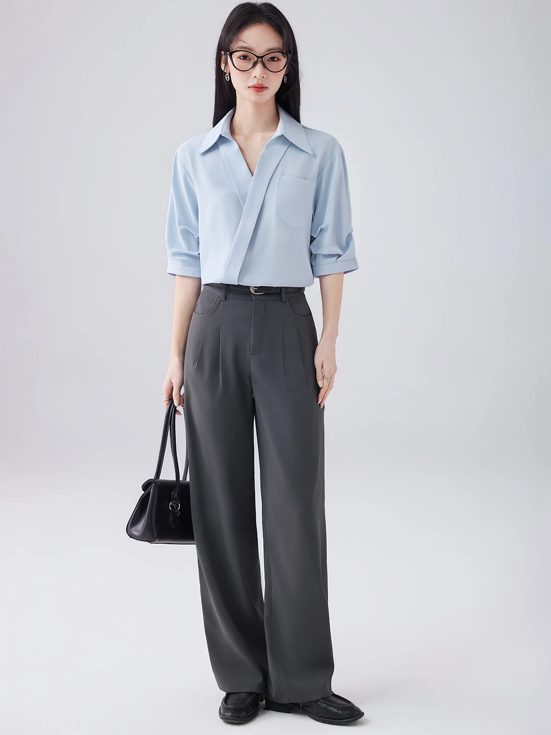 

Slim Fit Preppy Style Shirt Summer Design Business Casual mid Sleeve Neck Polyester Fiber Thinming Straight Cut Commute ...