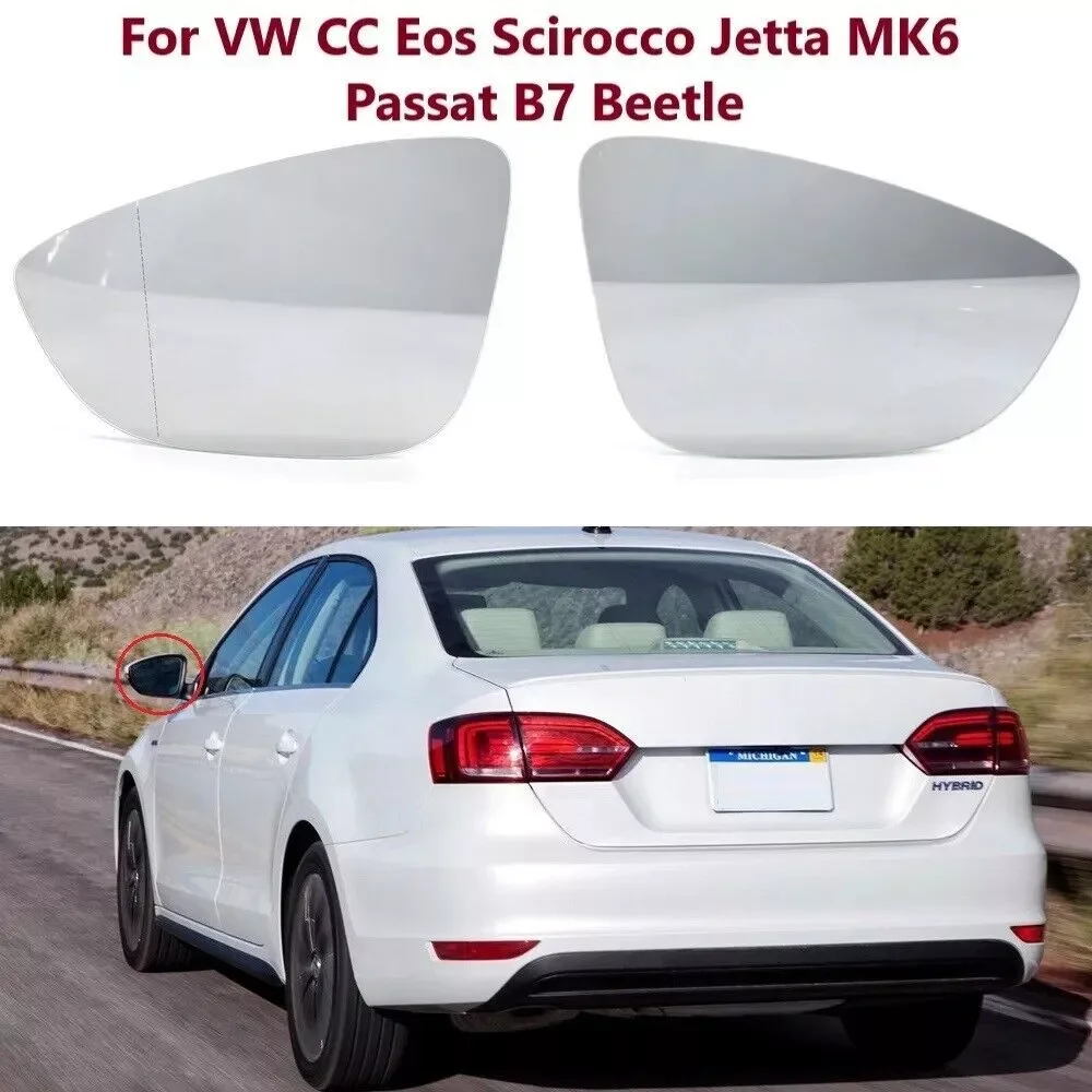 Car Door Side Heated Wing Mirror Glass Left Driver Side For VW Jetta 6 MK6 CC Passat B7 EU Model 2011- 2017 3C8857521 3C8857522