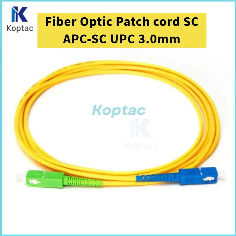 Fiber Optic Jumper Cable 50PCS SC/UPC-SC/APC-SM 3.0Mm1M 2M 3M Single Mode Extension Patch Cord FTTH