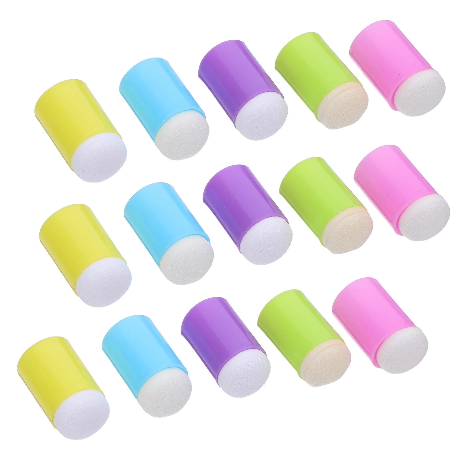 

25pcs Finger Painting Sponges With Storage Box Reusable Face Paint Sponge Applicator For Kids Art Craft Projects Fine Art