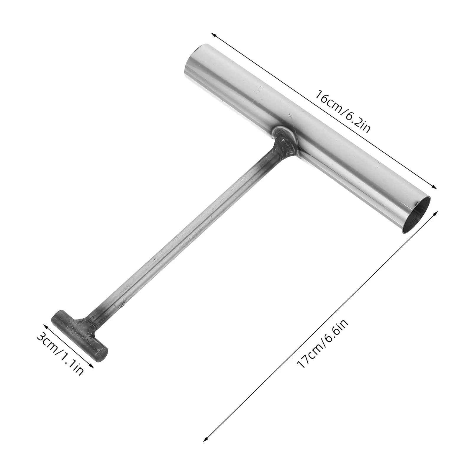 4Pcs Stainless Steel Manhole Cover Hook T-Shaped Heavy Duty Lifting Tool for Sewer Grates Septic Tank Lid Drain Cover Hook