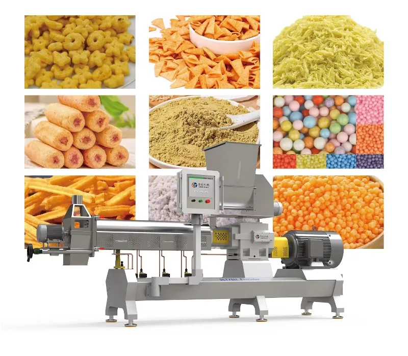 Factory SUS304 Corn Puff Snacks Process Line Rice Puff Snacks Making Machine FL Customized Puffed Food Extruder
