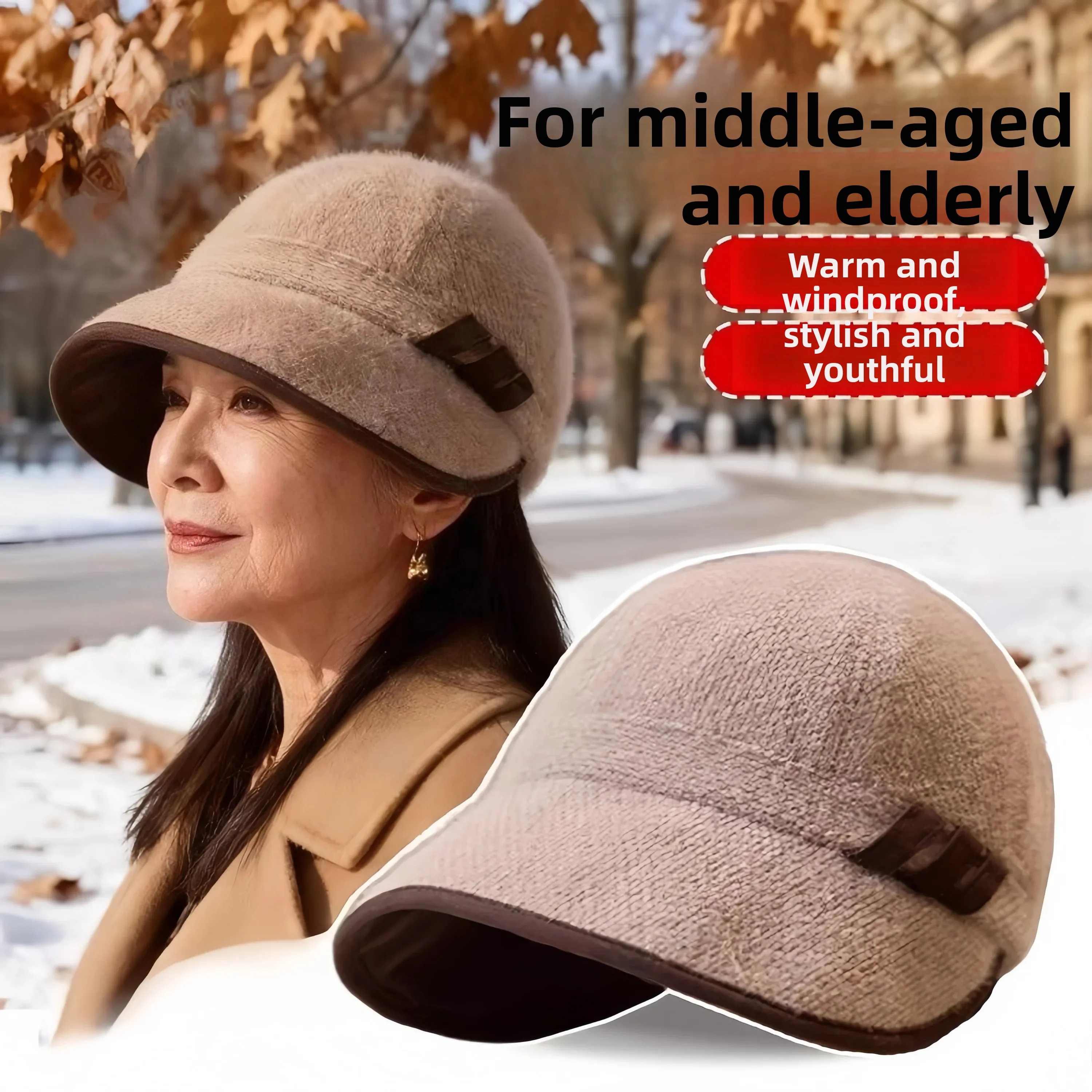 

Warm Winter Wide Brim Hat for Women Casual Style Adjustable Fit Comfortable Breathable Felt Material Ideal for Walking And Mo...