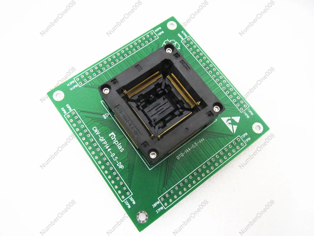 OTQ-144S-0.5-001 QFP144 LQFP144 Adaptador de enchufe de prueba IC 20x20 mm Paso 0,5 mm para depuración de programación de chips y grabación