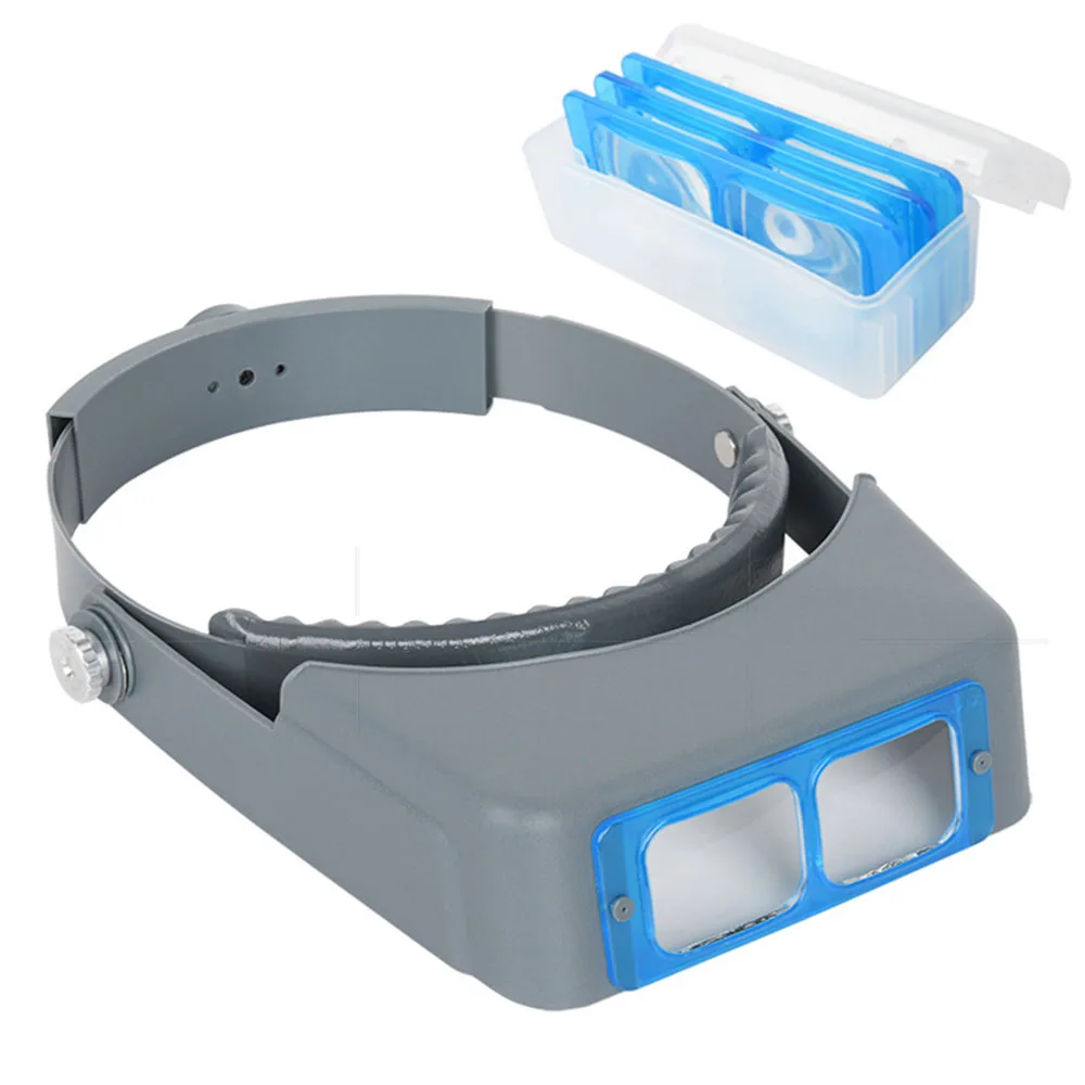 

4 Lens Head-Mounted Magnifier Glasses Binocular Loupe Headband for Jewelry Watch Repair Jewelers Watchmaker Tools
