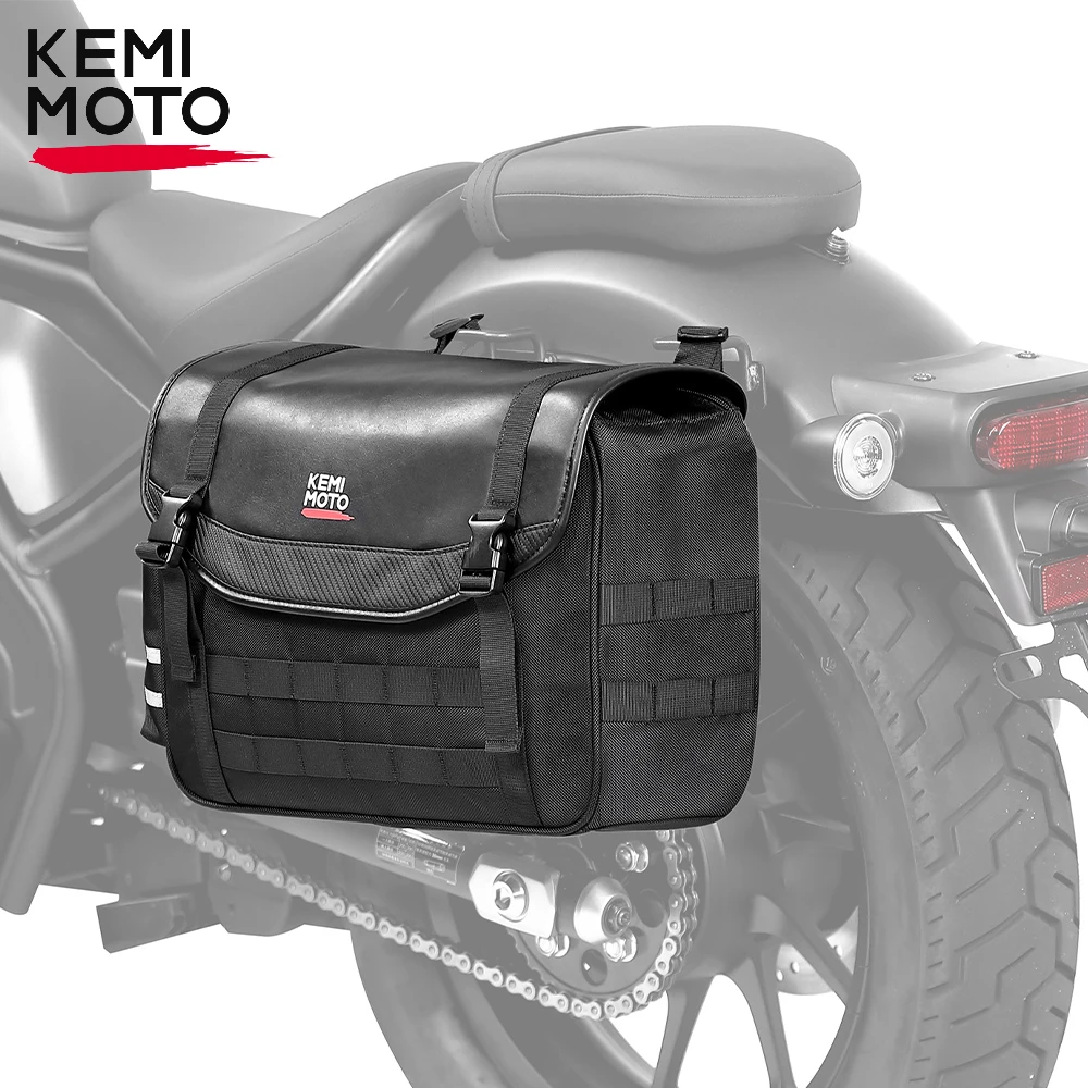 

KEMIMOTO Motorcycle Side Bag 8L 12L 15L Saddlebag for Honda Rebel 250 500 1100 ct125 for Kawasaki VN250 Moto Travel Luggage Bag