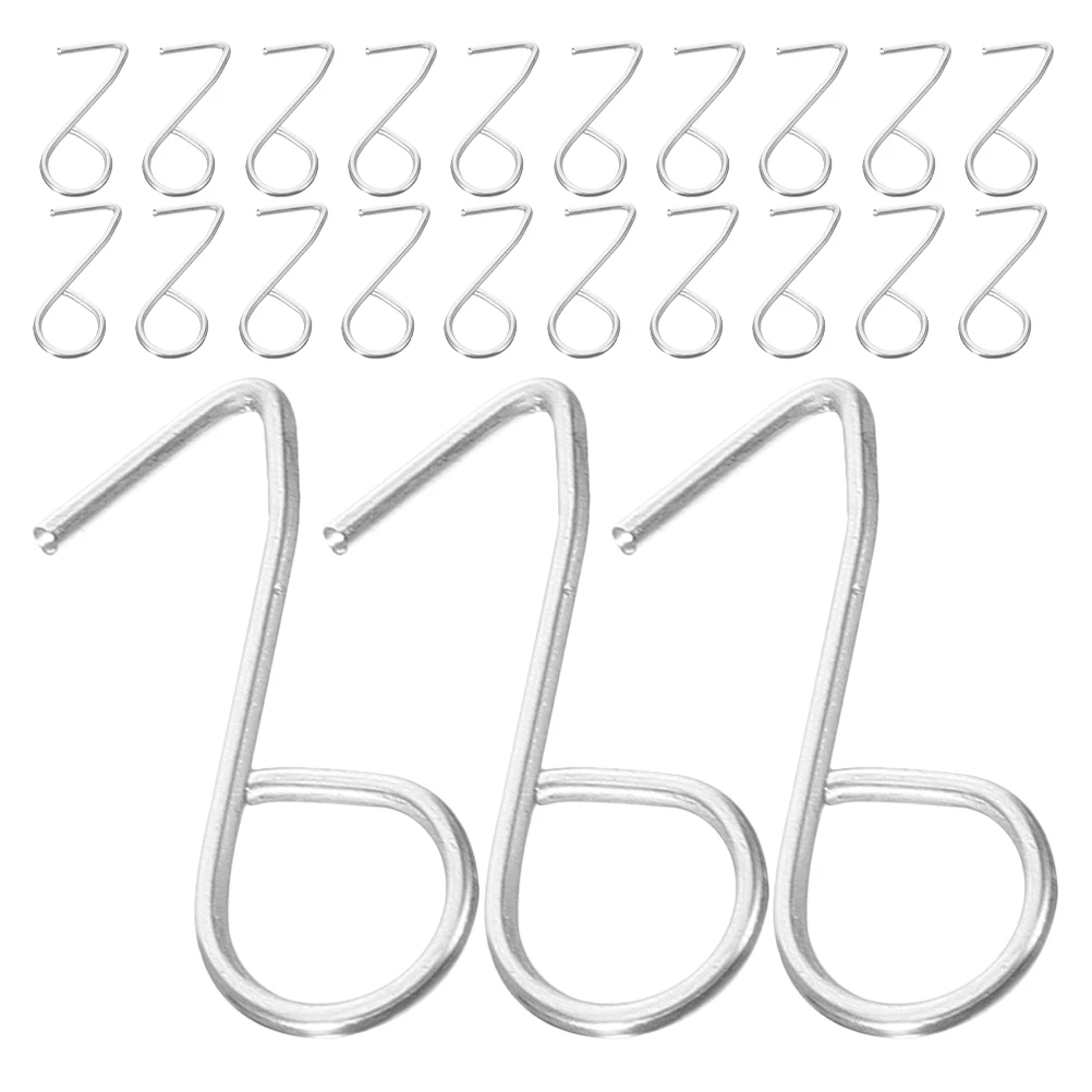 

200pcs Stainless Steel S Hooks Multifunctional Car Seat Cover Hooks Curtain Hanger Strong Load Bearing Capacity