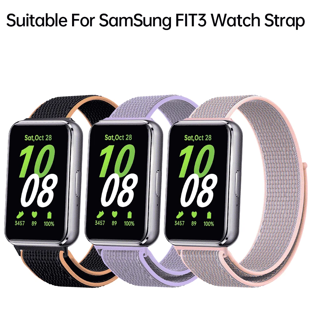 Ремешок нейлоновый для Samsung Galaxy Fit 3, сменный Браслет для смарт-часов Samsung Galaxy Fit 3