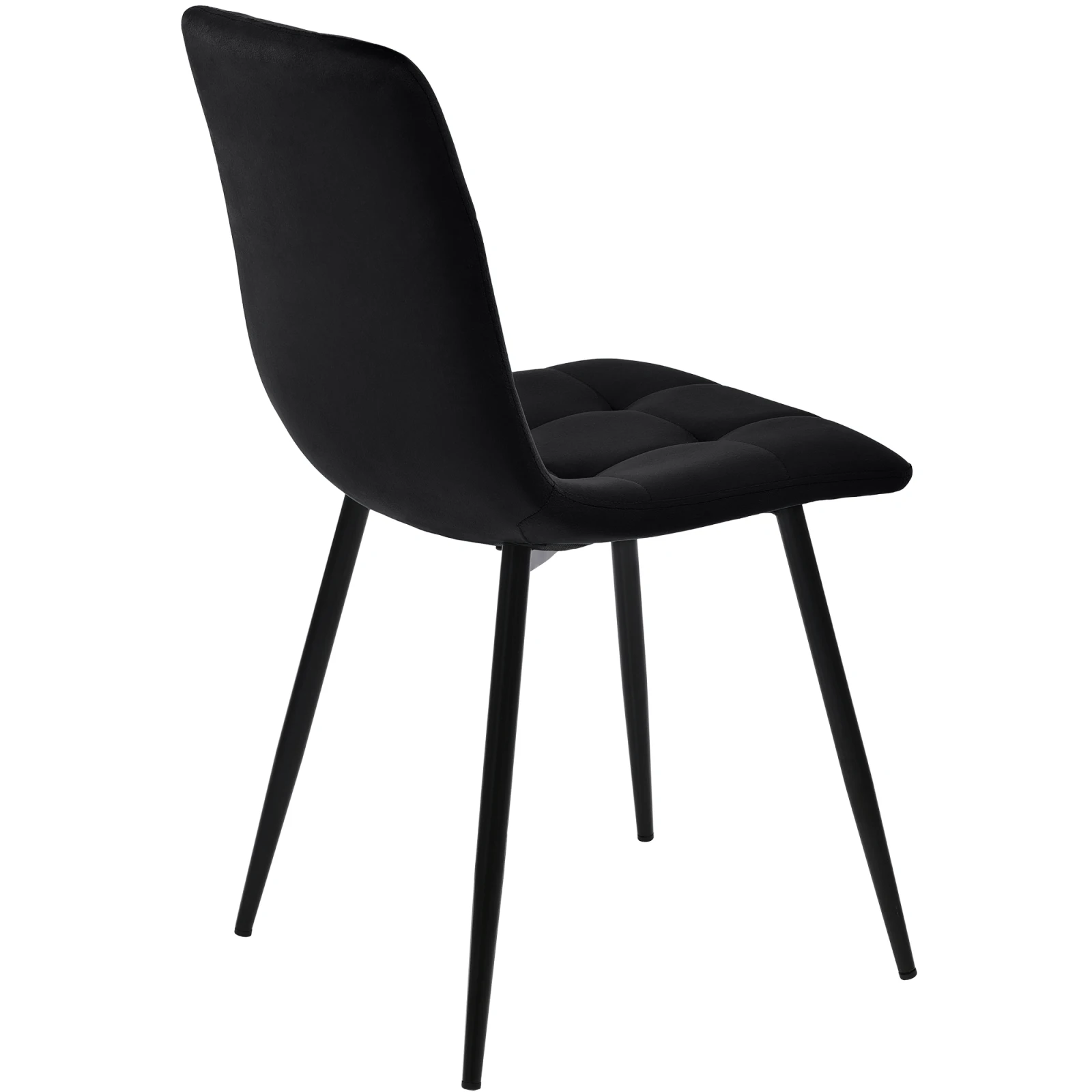 Rosahqnda Esszimmerstühle, Set of 4, gepolsterte Designer-Stühle mit Rückenlehne, Sitzfläche aus Velvet/Linen und Metallgestell – Detail 7