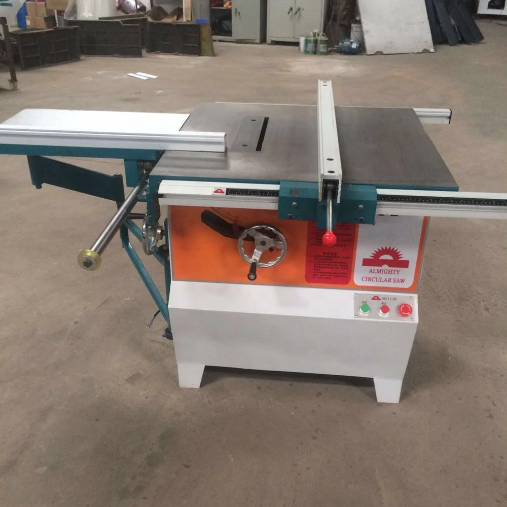 High Quality Tilting Arbor Sliding Table Saw Machine for Wood Cutting