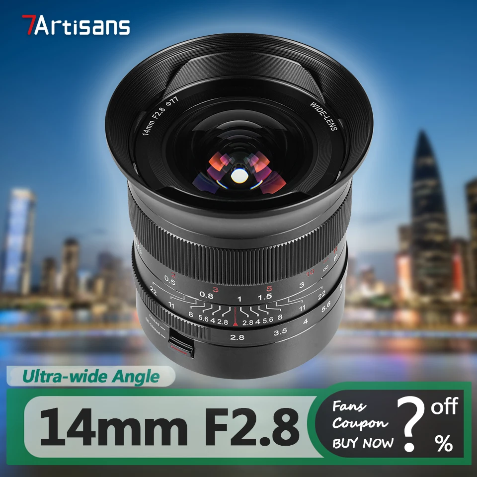 7artisans 14 mm F2,8 Vollformat-Ultraweitwinkel-Prime-Objektiv für Kamerafotografie mit Sony E Canon RF Nikon Z L-Mount