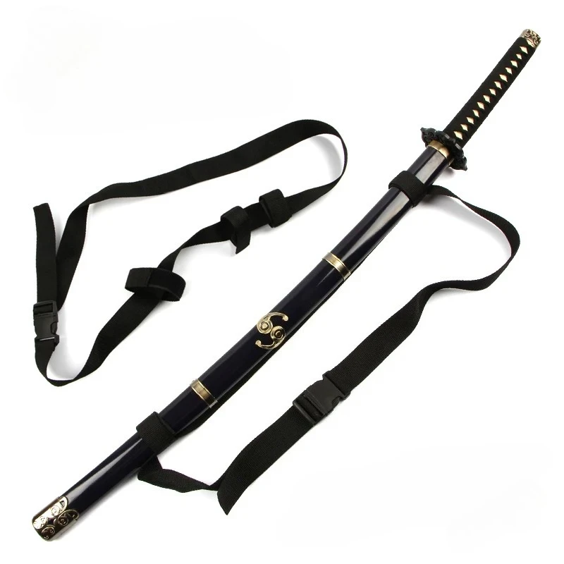 Image of Anime Comic Herren einfacher schwarzer Schwertgurt Schultergurt Halter Samurai Cosplay Gürtelzubehör