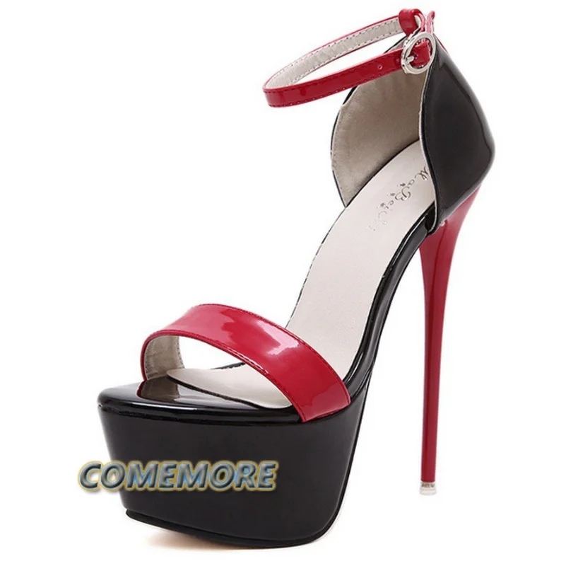 Sandali da donna estivi di grandi dimensioni 34-46 piattaforma Sexy Fetish Stiletto scarpe con tacco alto festa di nozze décolleté da donna con