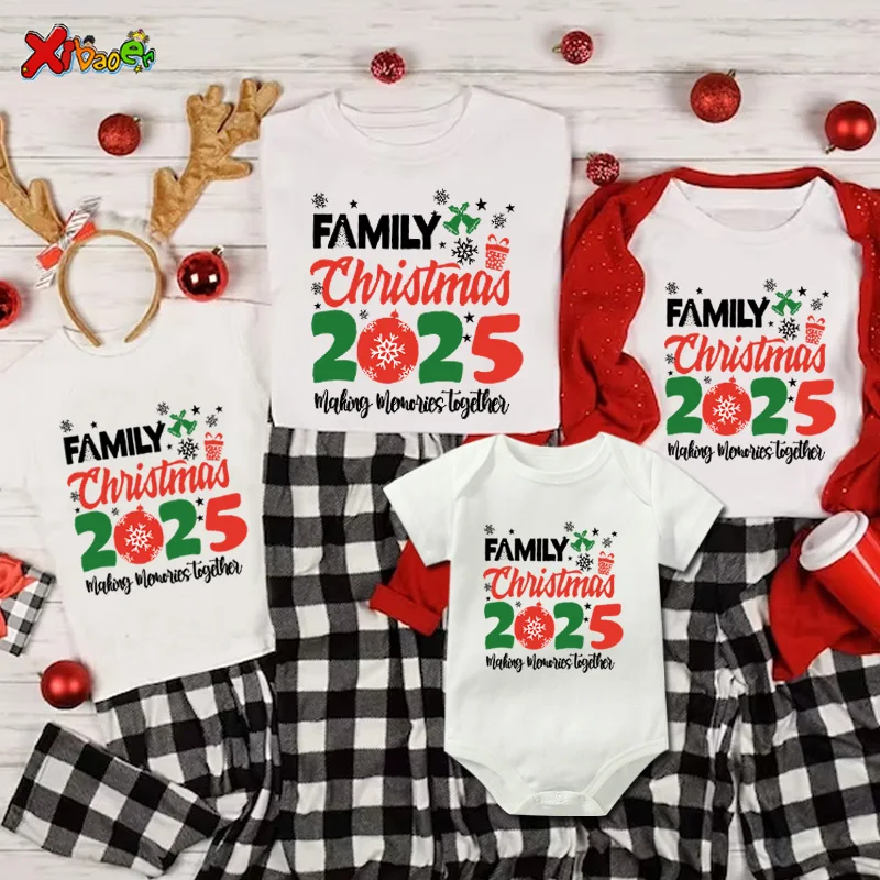 

Christmas Family Matching Outfit Shirt Christmas Pajamas Set Matching Outfits Baby Girl Rompers Sleepwear Family Gift Shirt