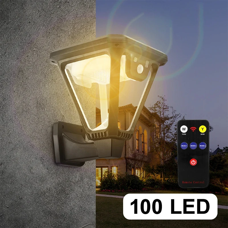 Outdoor impermeável indução Solar Jardim Luz, Super Bright Wall Lamp, LED Paisagem, iluminação do gramado, IP65