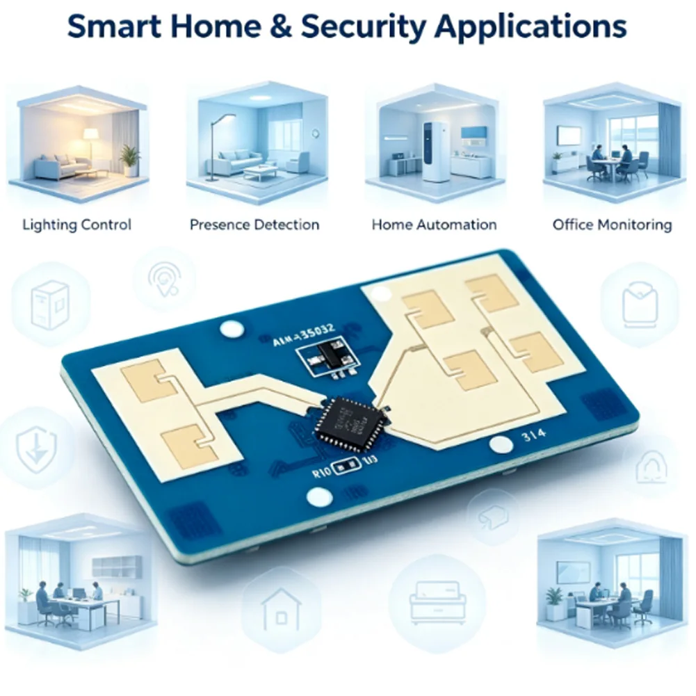 HLK-LD2452 24G Multi-Target Human Positioning Tracking Module Sensor Real-Time Detection For Indoor For Smart Home Automation