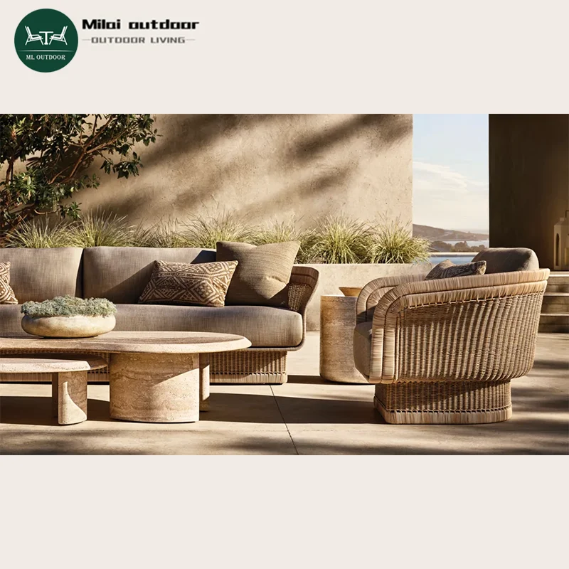 

Modern Outdoor Garden Rattan Sofa Set Stylish Living Room Furniture For Indoor And Outdoor Use