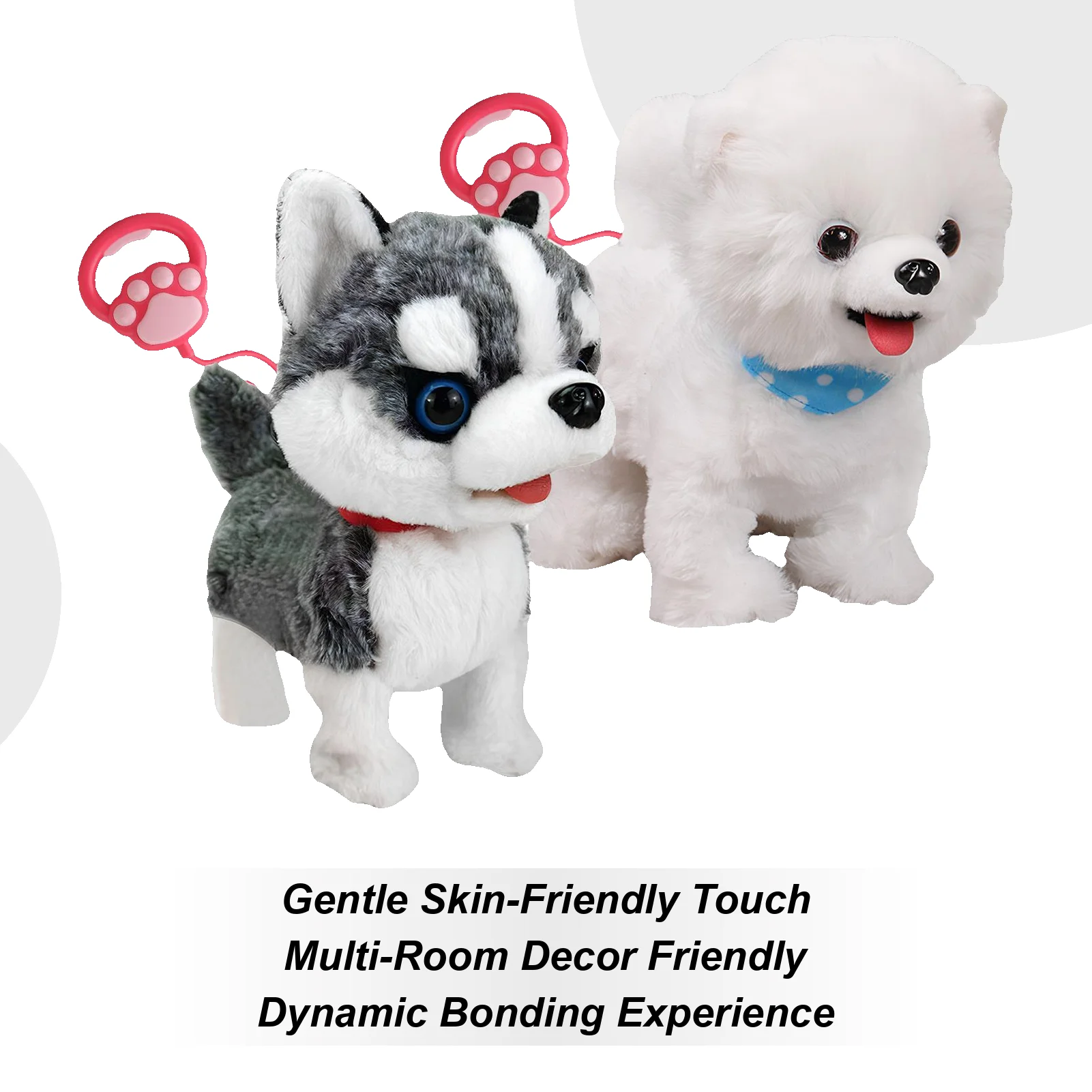 หุ่นยนต์ลูกสุนัข ของเล่นสัตว์เลี้ยงแบบโต้ตอบ หุ่นยนต์จำลองการเล่นสุนัข สำหรับเด็กชาย เด็กหญิง ใช้ได้ที่บ้าน เดินทาง ห้องเรียน ห้องนอน