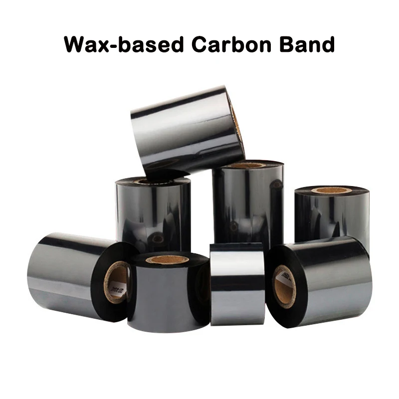 Wax-based carbon band Width60mm/70mm/80mm/90mm/100mm/110mm Length300m Wax Label Ribbon for Thermal Transfer Printer