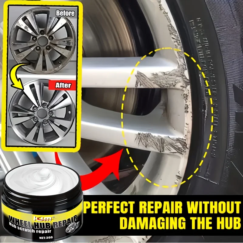 Wheel Scratch Repair Paste Alloy Rim Restoration Care Oxidation Removal Polish For Car Wheel Surface Refurbishment