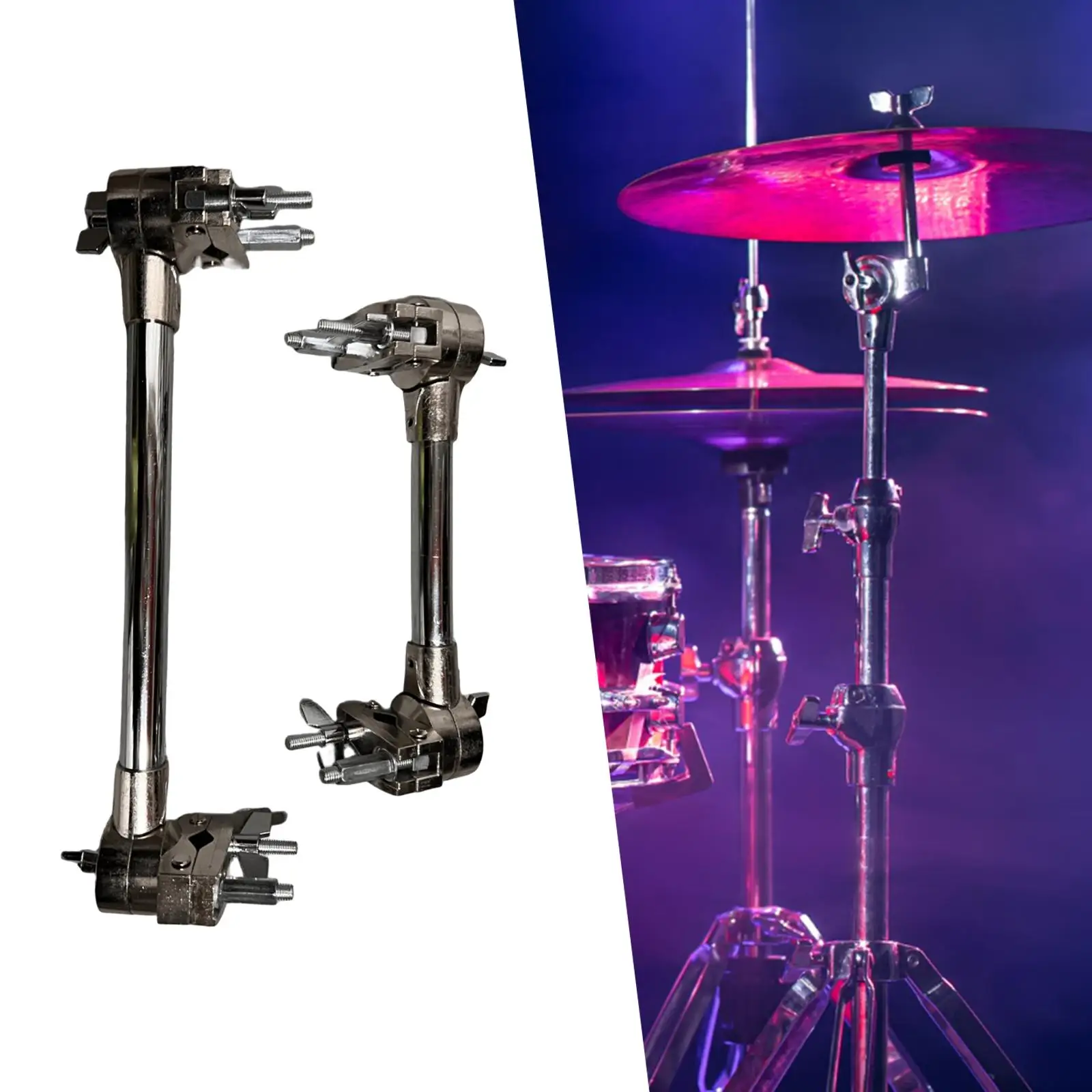 Double Extension Clamp Drum Set Protection Durable Percussion Parts Supplies