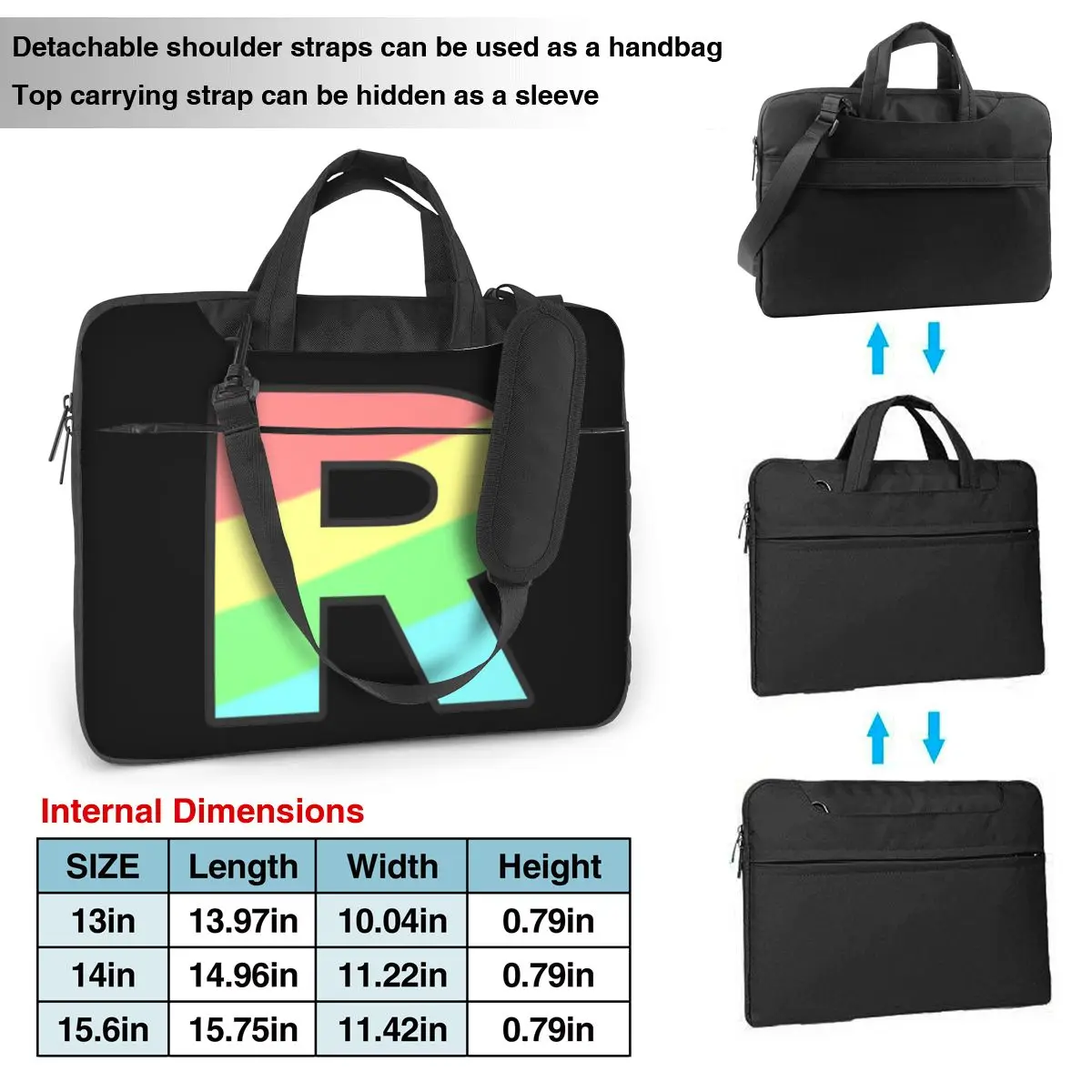 Team Rainbow Rocket Laptop Bag Shockproof Case Computer Bag 13 14 15.6 Inch Crossbody Notebook Pouch For Macbook Pro Air