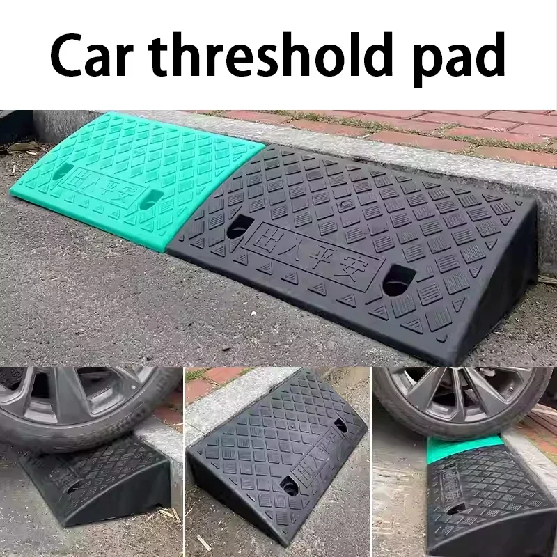 Durable Curb Ramps Car Wheel Driveway Ramps Speed Bump Black Threshold Ramp Yellow Anti-Slip Auto Accessories Bike