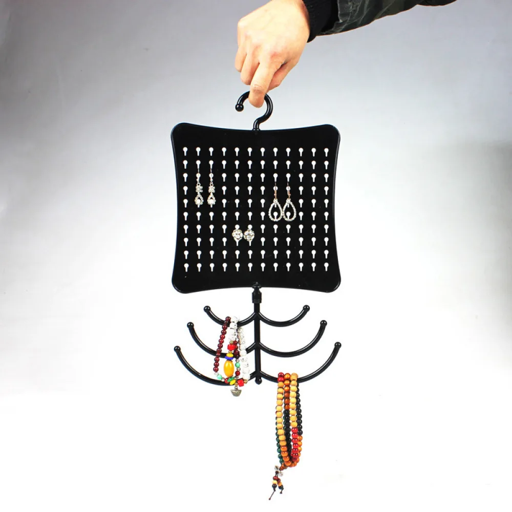 Countertop Rotating Jewelry Stand Organizer Rack For Necklace Earring Holder Display Storage Shelf Home Shop Decoration