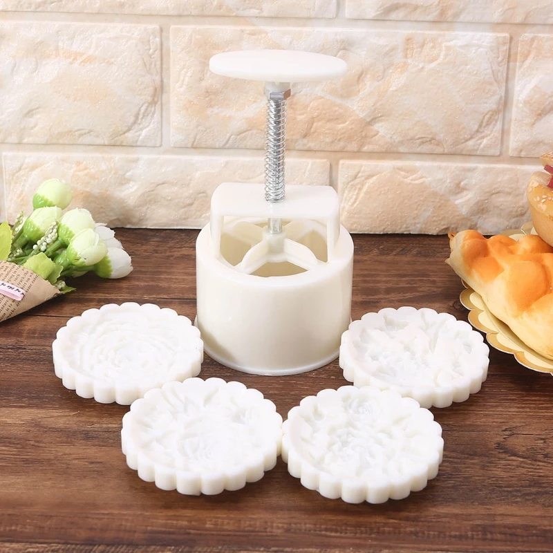 Mooncake moldes mid-autumn festival mão-pressão lua bolo molde diy decoração mooncake imprensa moldes transporte da