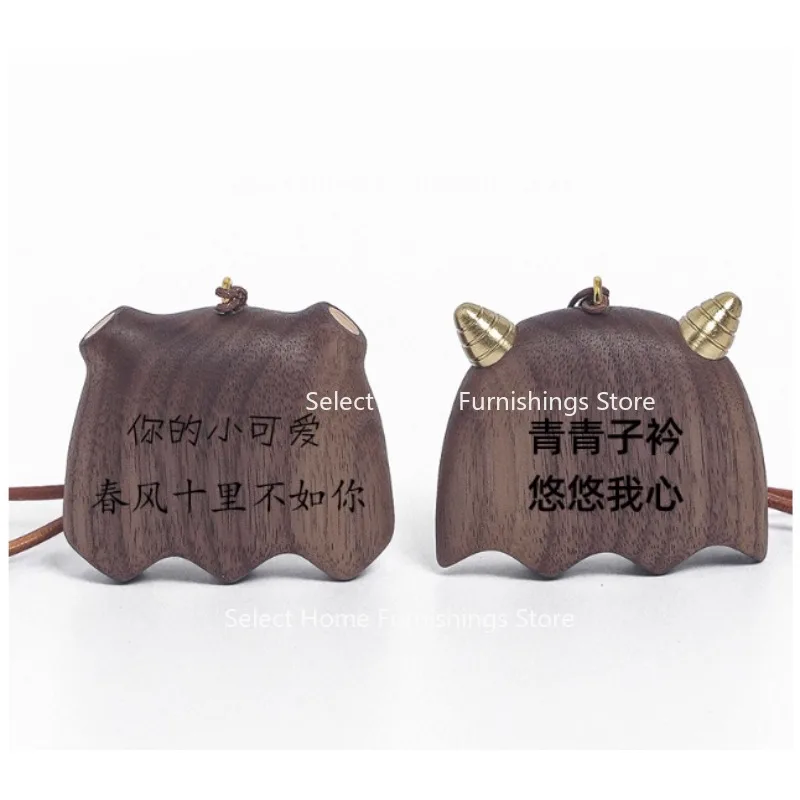 Suitable for Couples Pendants, Gifts, Connected Branches, Wooden Ornaments, Exquisite Car Hanging Accessories