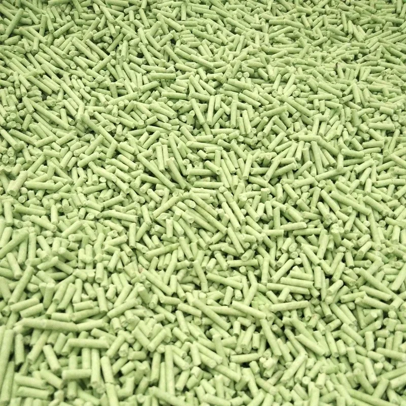 1.5mm Green Tea Tofu Cat Litter Degradable Sand With Natural Fragrance Direct Source Factory Cat Litter Sand