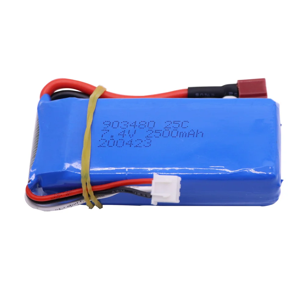 5PCS 7.4V 2S 2500mAh Lipo battery for Syma X8C X8W X8G X8 RC Quadcopter 12428 12423 Car Parts 7.4 V 903480 Toys Battery parts