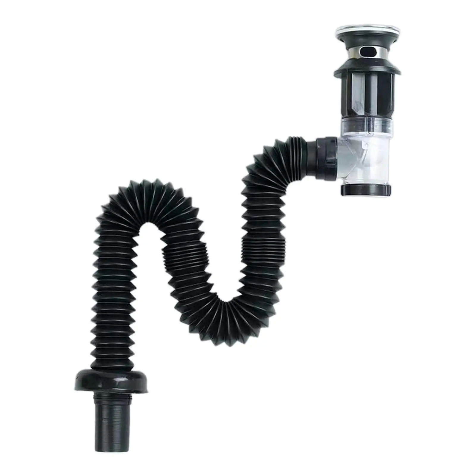Bathroom Sink Drain Kit Replace Parts Expandable Flexible with Anti Clogging Stopper Sink Drain Pipe Tube for RV Home Hotel