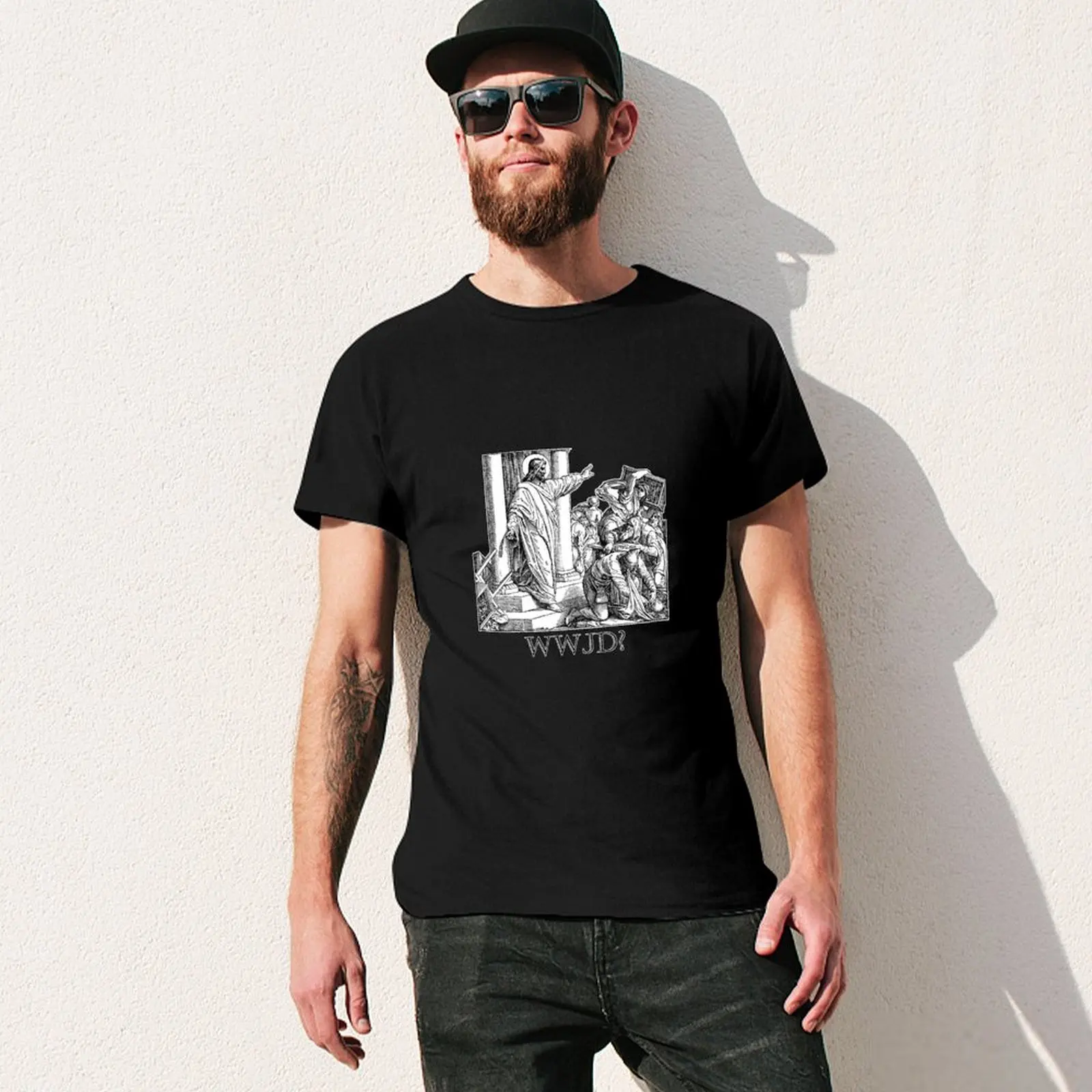 What Would Jesus Do? T-Shirt gifts for boyfriend Personalized t-shirt anime croswit shirt man Men's t-shirt