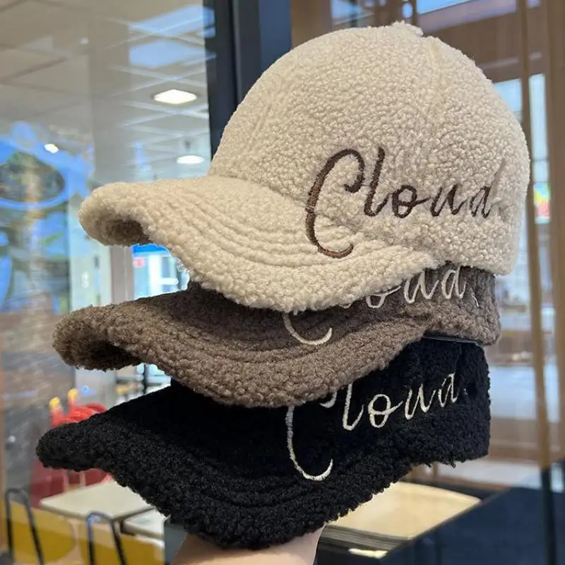 

Autumn Winter Embroidery Letter Baseball Cap Cold proof Cap Men Women Baseball Caps