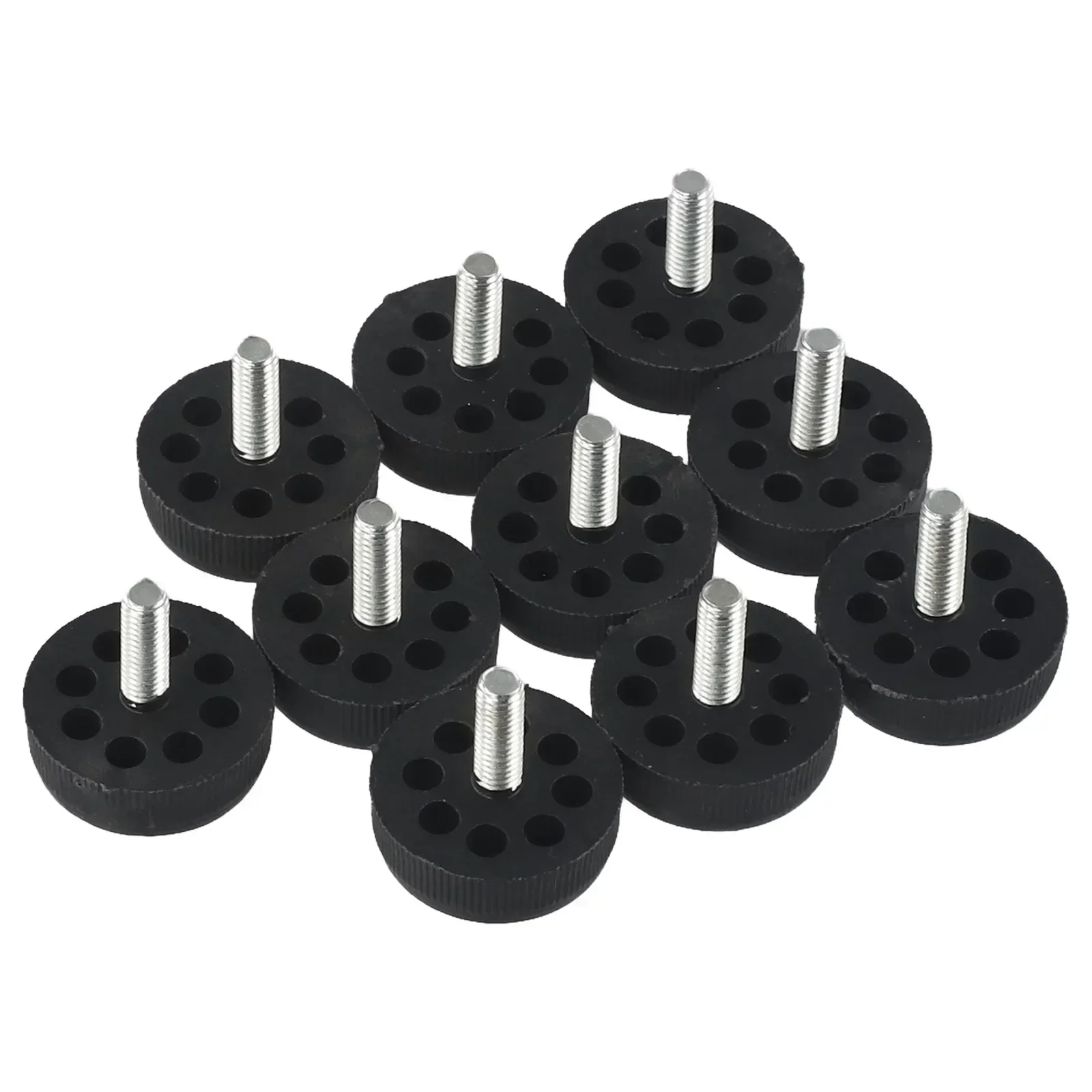 Adjustable Height Foot  Plastic Base 10 Pack Screw In Furniture Cups  Adjustable Height Shelf Foot Mat Chair Feet Protector