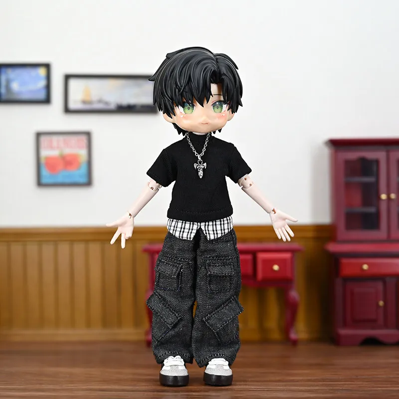 Multi-style British Jacket T-shirt Pants For 1/12 picco neemo Gsc Bjd Asi 3.0 14cm Doll Dress Up Outfit Clothes Gift