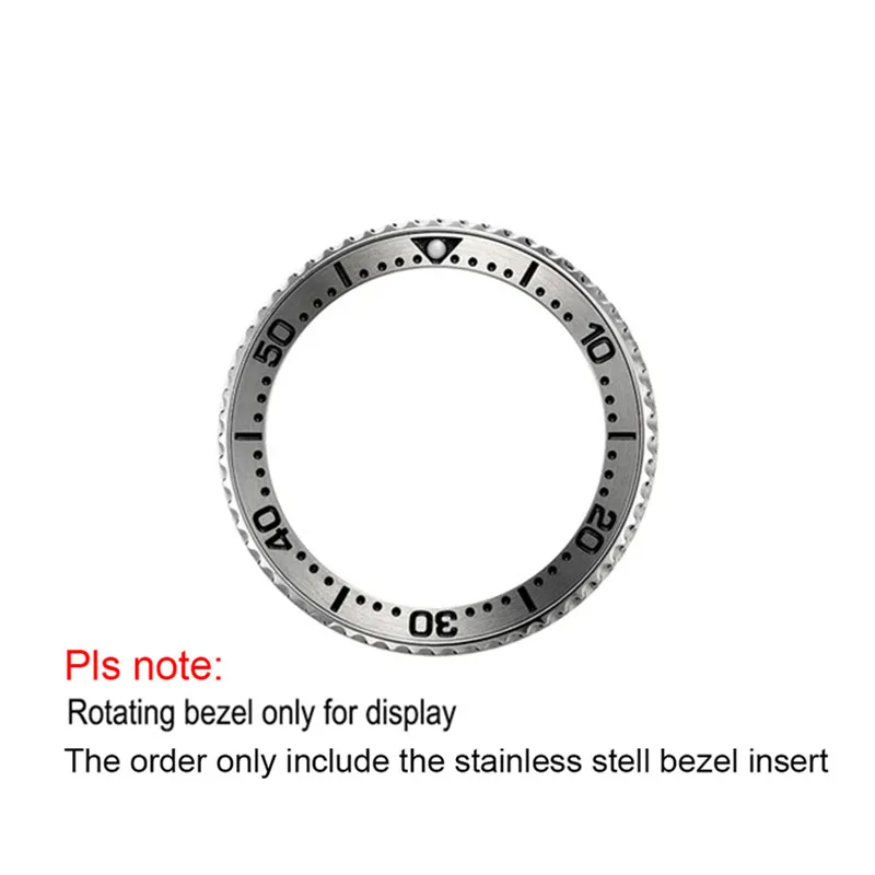 Watch Accessory SKX007 38mm Steel Bezel Insert Fits For Seiko 007 SKX009 NH35 NH36 Sports Watch