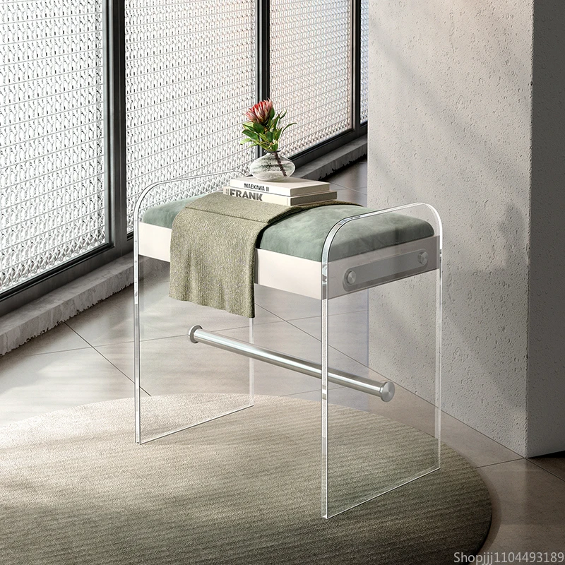 

Acrylic Small Stool Dressing Shoes Household Modern Simple Creative Small Bench