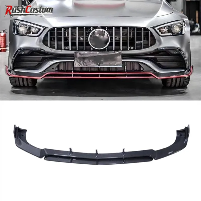

For Mercedes Benz AMG GT50 GT53 2019 2020 2021 2022 2023 2024 2025 ReaI Carbon Fiber Front Bumper Lip Spoiler Kit