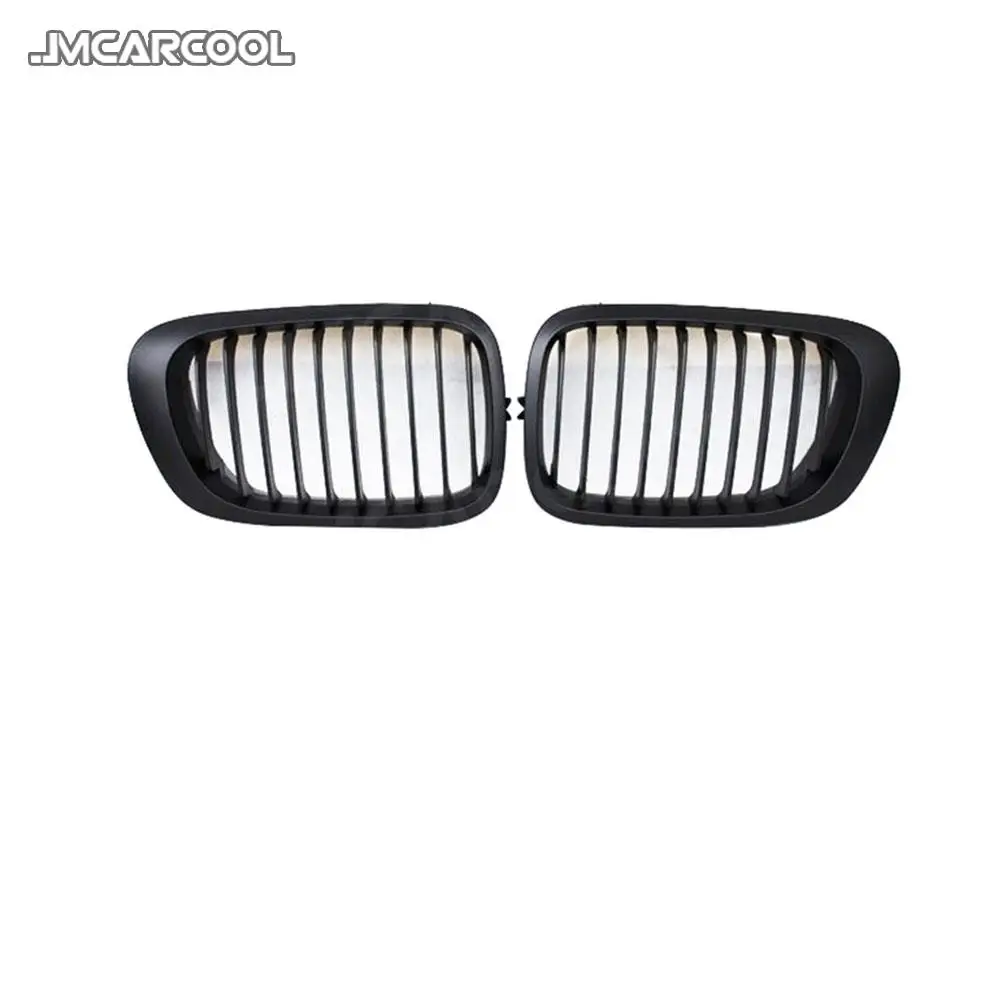 ABS Front Racing Grill Kidney Double Slat Grille Mesh Covers For BMW 3 Series E46 318I 320I 325I 330I 1998 - 2001 2PCS