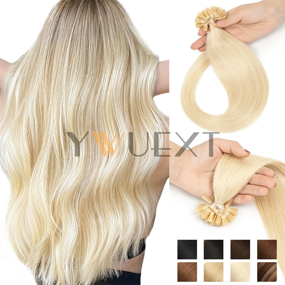 

Straight U Tip Human Hair Extensions 12''-20'' inches Machine Remy Fusion Hair Lightweight Keratin Hair for Women 50pcs/pack 30g