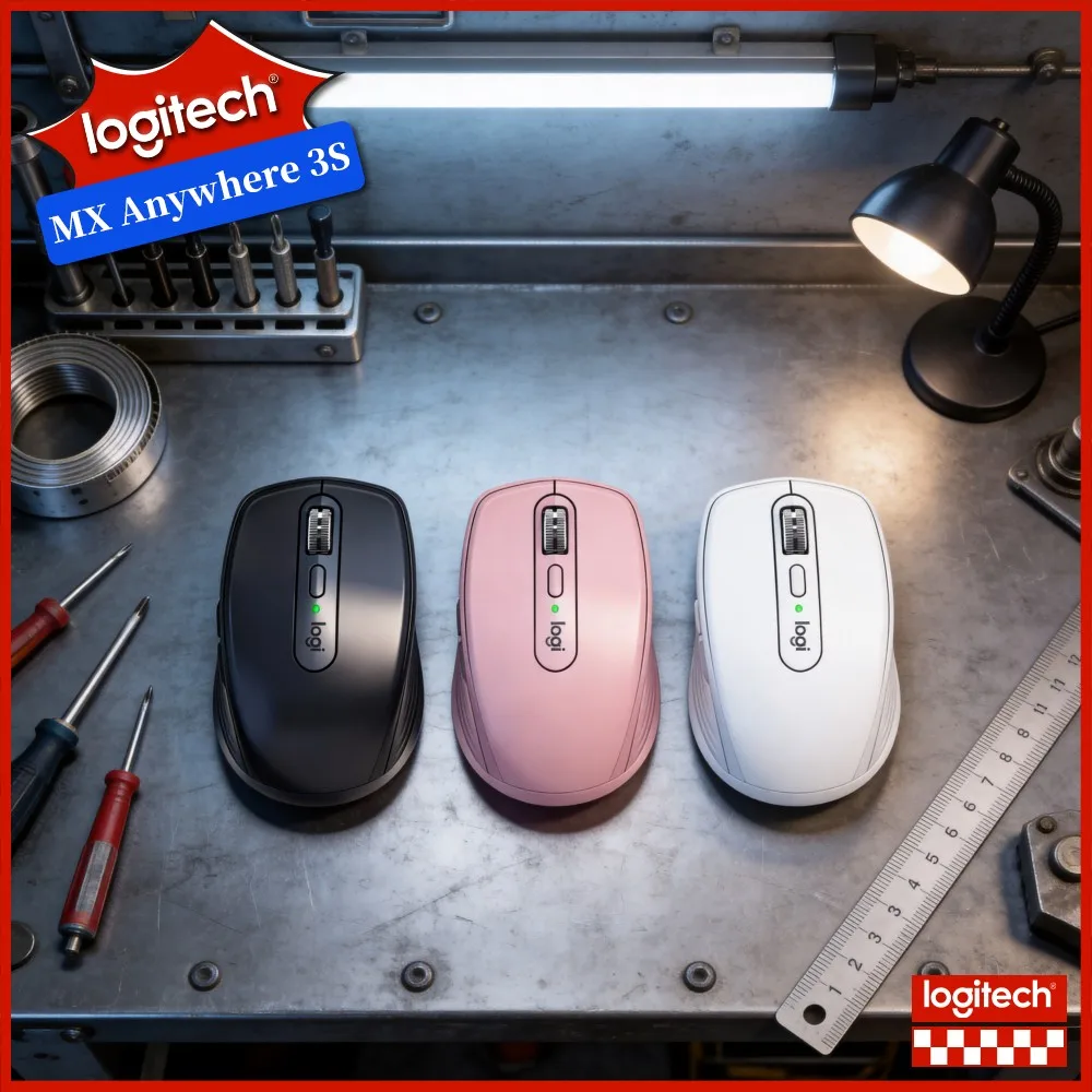 Logitech MX Anywhere 3S Productivity Mouse - 8K DPI Darkfield, Magspeed Hyper-Scroll, USB-C Quick Charge, Compact Design