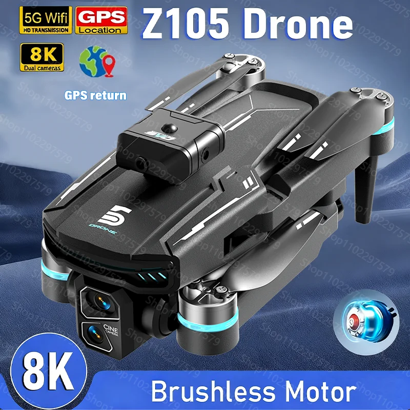 2026 Z105 Drone Aerial Camera FPV Controller Obstacle With Large Screen Remote Control Brushless Motor Quadcopter RC Toy For Boy