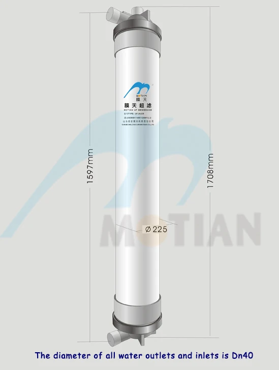 Hot sale Internal pressure 8'' Hollow Hydrophilic polysulfone Ultrafiltration Membrane  Ultra Filter For UF Plant